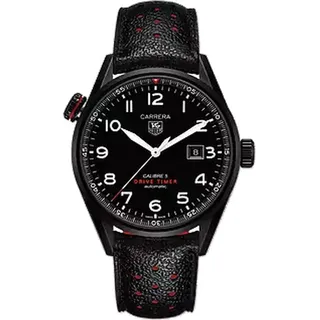 Tag Heuer Carrera Calibre 5 Herrenuhr schwarz rot WAR2A80.FC6337 - Schwarz