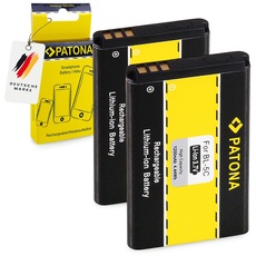 PATONA 2X Akku BL-5C Kompatibel mit Nokia 7600 6820 6680 6555 3100