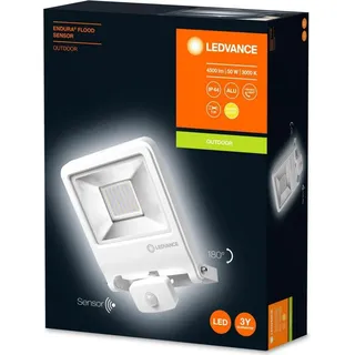LEDVANCE Außenstrahler Aluminium 257,0 mm x 201,0 mm x 63,0 mm inkl. Bewegungsmelder weiß