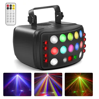 Discolicht Partylicht, DMX 512 Effektstrahler,LED RGB Licht DJ Projektor Musikgesteuert DJ Disco Lichter Für KTV Bar Familientreffen Hochzeit Geburtstag Halloween