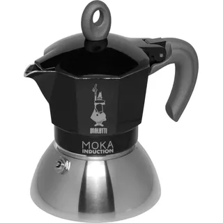 Bialetti Moka Induction 2 Tassen schwarz/silber