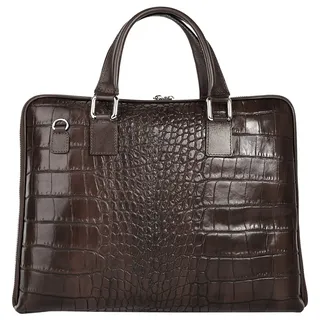 BAGAN Aktentasche echt Leder, Made in Italy, braun