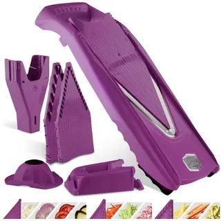 Boerner Pharma V5 PowerLine Gemüsehobel Profi Set 3-tlg. Violett