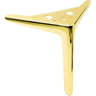 Elegante Möbelbeine aus verchromtem Metall - 18 cm hoch, goldene Oberfläche für modernes Interieur, ideal für Sofas, Kommoden und TV-Möbel. - Gold