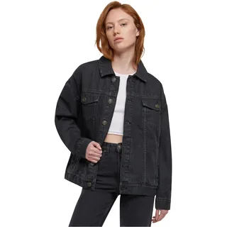 Urban Classics Damen Jacke Ladies Oversized 90`s Denim Jacket, Denim Jacke für Frauen, im Retro-Style, black washed, XXL