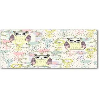 Tulup® Küchenrückwand Spritzschutz aus Glas -125x50 -Spritzschutz auf gehärtetes Glas Deko Kinderzimmer Eulen