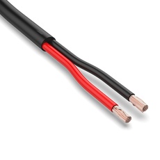 AUPROTEC KFZ Kabel 2x1,5 mm2 5m rund FLRYY I Rundkabel Fahrzeugkabel/Fahrzeugleitung Farbcodiert schwarz/rot 2 poliges Kabel für Anhänger geeignet
