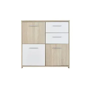 Forte Kommode 77 x 78 x 30 cm sonoma eiche/weiß