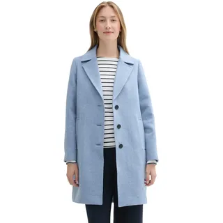 TOM TAILOR Damen 1041493 Langer Mantel, 35899-Calm Blue Melange, XL