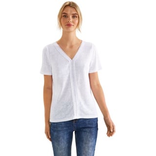 STREET ONE Damen A320004 Kurzarmshirt, White, 38