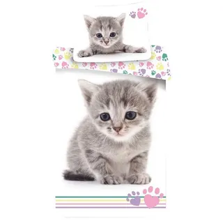 Jerry Fabrics Bettwäsche, wendbar, 100% Baumwolle, Bettbezug 140 x 200 cm + Kissenbezug