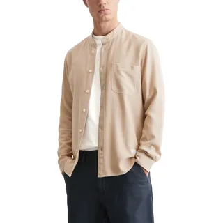 Marc O'Polo Denim Herren Freizeithemd aus Bio-Baumwolle Regular Fit, Beige (Medium Brown Multi 02), S