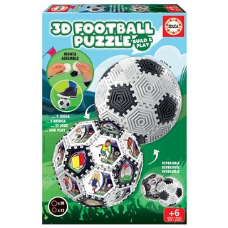 Educa - 3D Football Puzzle | 3D Puzzle für Kinder ab 6 Jahren | Puzzle-Ball | Fußball Geschenke Jungen und Mädchen (19210)