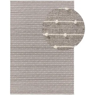 Lytte Kinderteppich Lupo Grau 160x230 cm , Textil , Gestreift , Rechteckig , 160x230 cm , für Fußbodenheizung geeignet , Teppiche und Böden, Teppiche, Kinderteppiche