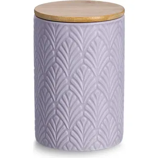Vorratsdose Keramik mit Holzdeckel 720 ml ZELLER Present - Lila