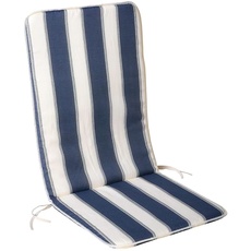 Saturnia 8097500 Kissen für Liegestuhl, 110 x 48 x 2,5 cm, Blau und Weiß, One size