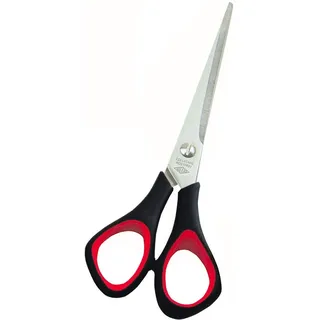 Wedo Schere, Schere Edelstahl, 16 cm) schwarz/rot