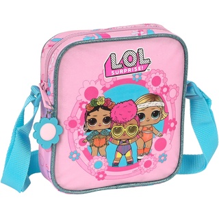 Safta LOL SURPRISE! Glow Girl - kleine Umhängetasche für Kinder, Kindertasche, ideal für Kinder von 5 bis 14 Jahren, bequem und vielseitig, Qualität und Stärke, 16 x 4 x 18 cm, Rosa, Rosa, Estándar, Casual