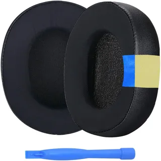 Ersatz Ohrpolster für SteelSeries Arctis 1/3 / 5/7 / 9 / Pro & Prime Wireless Gaming Kopfhörer usw. von MMOBIEL - Kühlgel Kopfhörer Ohrpolster – Schwarz