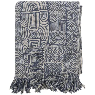 Bloomingville Bresso Kuscheldecke 130 x 160 cm Blau
