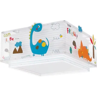 Dalber Deckenleuchte für Kinder Dinos Dinosaurier Tiere, Deckenlampe Kinderzimmer, 73456, E27