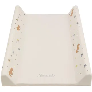 Sterntaler Wickelauflage Fuchs Filou - unisex Wickelunterlage mit Druckmotiv - pflegeleichtes & abwaschbares Obermaterial - Wickeltischauflage, Größe 50 x 70 cm, lichtgrau