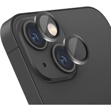 Giftorld Kamera Objektiv Schutz entworfen für iPhone 14/14 Plus,Luftfahrt Aluminium 3D Ring,9H gehärtetes Glas,360 Grad Schutz,HD Klarheit,4 Ebenen einzigartiges Design,volle Abdeckung(Schwarz)