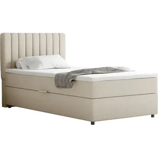 panda möbel Boxspringbett Everest, mit Topper - Beige,