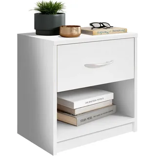 SchlafKONTOR Nachtkommode PEPE weiß