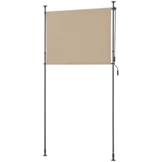 [pro.tec]® Außenrollo 150 x 270 cm Beige Metall