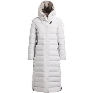 khujo Steppmantel Teiva2-YM extralanger Damen Wintermantel mit hohem Kragen weiß M (38)