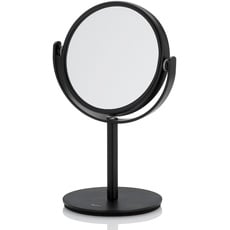 Bild Standspiegel Selena, Ø 8 cm, Metall, schwarz, schwenkbare Spiegelfläche, 1-/10-fach Vergrößerung, 20656