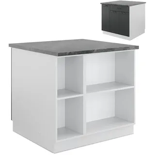 Vicco Kochinsel Fame-Line 90 x 82 x 60 cm Grau