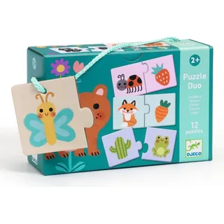 DJECO Puzzle Colors 12x2 Puppen