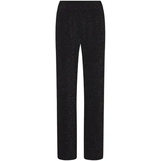 GOLDNER Schlupfhose »Kurzgröße Weite Hose VERA aus glänzendem Jersey«, schwarz