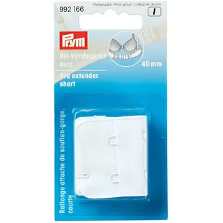 PRYM 992166 BH-Verlängerer kurz 40mm weiß, 1 Stück