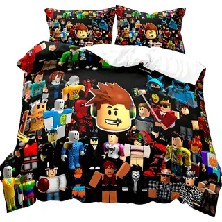 WlsqDE Anime Bettwäsche, Anime Bettwäsche 135x200 | Anime Bettwäsche-Sets, Kinderbettwäsche, enthalten Kissenbezug 50X75cm 2 Teilig, für Mädchen & Teenager
