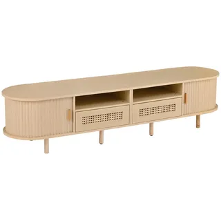 Urban Meuble Tv-Schrank Skandinavisch Oval 170 cm in Eiche-Optik , Eichefarben , Holz , 170x40x40 cm , Wohnzimmer, TV Möbel, Lowboards, Lowboards stehend
