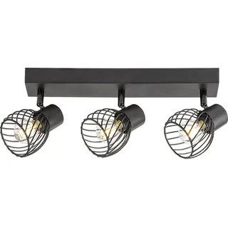 Rabalux 73003 Deckenstrahler 3 Spots Aberama, E14, schwarz, Kugel-rund, Industriell, ø85mm - Schwarz