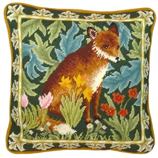 Bothy Threads Gobelin-Stickkissen Set Woodland Fox Tapisserie, 35,5x35,5cm, TAC10, Stickbild vorbedruckt
