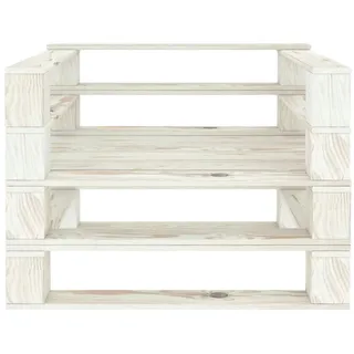 vidaXL Garten-Palettensessel Sessel 80 x 60,8 x 67,5 cm weiß