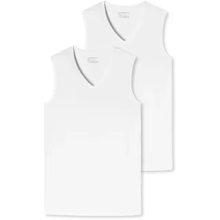 SCHIESSER Herren, Tank Top Unterhemd Doppelpack 95/5 V-Ausschnitt Box - 173981