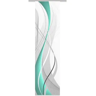 HOME WOHNIDEEN Schiebegardine Klettband 60 x 245 cm Petrol 1 Stk.