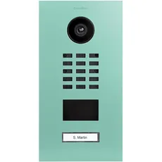 DoorBird D2101V IP Video Türstation, Lichtgrün (RAL 6027) | Video-Türsprechanlage mit 1 Ruftaste, RFID, HD-Video, Bewegungssensor