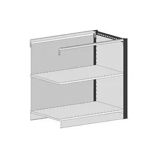 SCHULTE Thekenmodul MULTIplus Endmodul ohne Arbeitsplatte, schwarz 105,6 x 78,0 x 100,7 cm