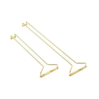 Space Gläserhalter-Schiene, Glashalter aus veredeltem Messing, Länge: 48,5 cm