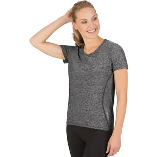 Trigema T-Shirt »TRIGEMA Sportshirt in Melange-Optik« Trigema schwarz/bunt M