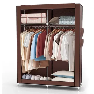 Intirilife Eckschrank 108 x 170 x 45 cm Braun