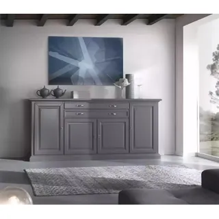Kommode Schrank Sideboard Klassisch Luxus Wohnzimmer Schranke Holz - Grau