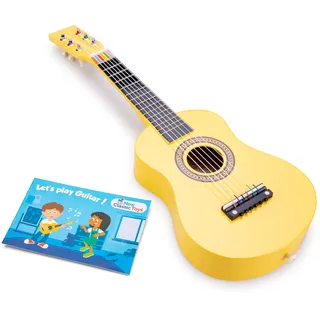 New Classic Toys - 10343 - Musikinstrument - Spielzeug Holzgitarre - Gelb